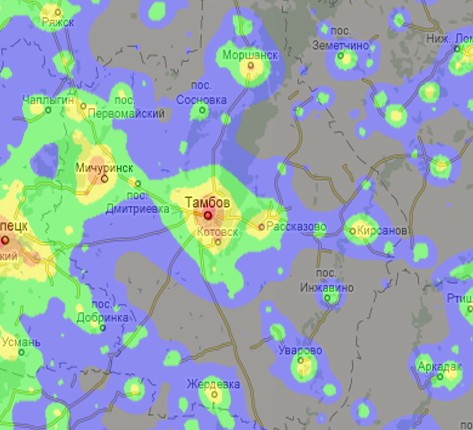 Карта засветки спб