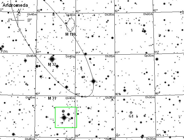 Поисковая карта G1 в M31