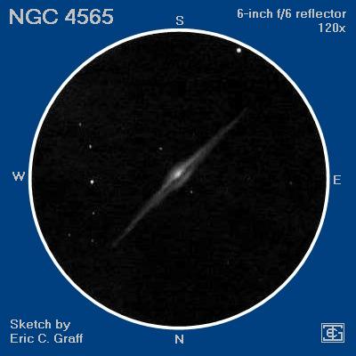 NGC 4565 Зарисовка