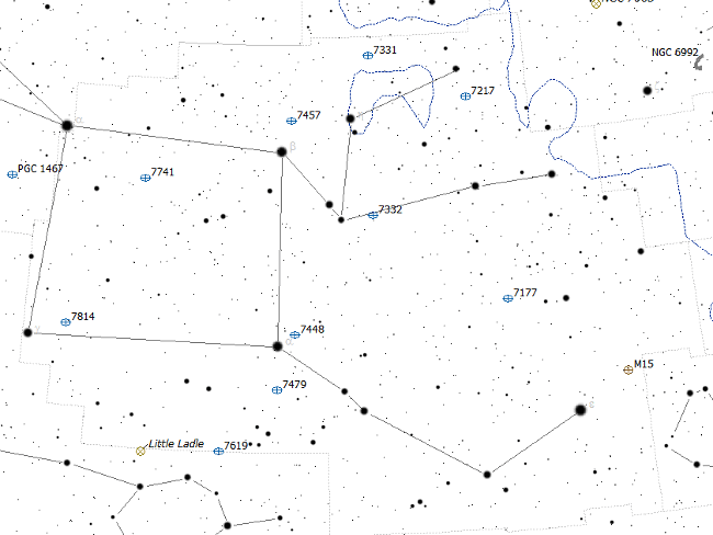 Созвездие Пегас. Общая карта